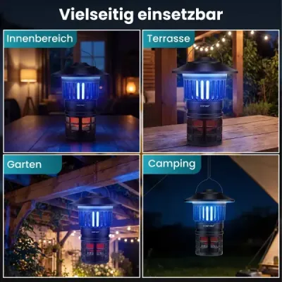 Elektrický lapač hmyzu 2 v 1, lampa proti komárům s LED světlem, dobíjecí USB, past na muchy