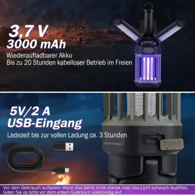 Elektrický lapač hmyzu, skládací lapač hmyzu, venkovní vodotěsný lapač hmyzu