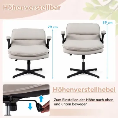 Ergonomická kancelářská židle, výškově nastavitelná židle s opěradlem, nosnost až 150 kg