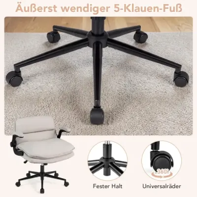 Ergonomická kancelářská židle, výškově nastavitelná kancelářská židle, otočná židle s houpací funkcí, nosnost až 150 kg
