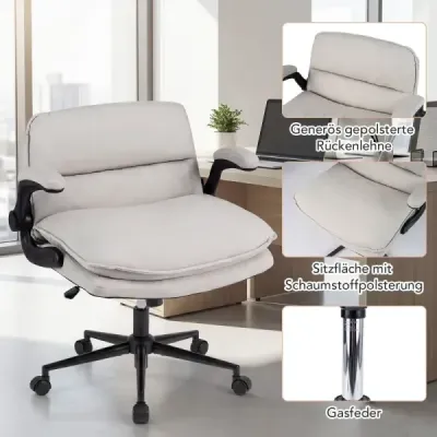 Ergonomická kancelářská židle, výškově nastavitelná kancelářská židle, otočná židle s houpací funkcí, nosnost až 150 kg