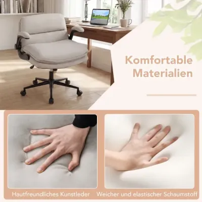 Ergonomická kancelářská židle, výškově nastavitelná kancelářská židle, otočná židle s houpací funkcí, nosnost až 150 kg