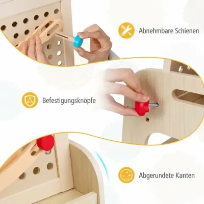 Oboustranný dřevěný malířský stojan pro děti s magnetickou tabulí pro děti od 3 let