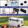 Chladicí box 50 l Velký plastový termobox s kolečky a rukojetí Izolační box s odtokovou zátkou, bílý