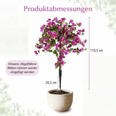 Sada 2 ks umělých květin s kolíkem do země – umělá bougainvillea na verandu a do zahrady