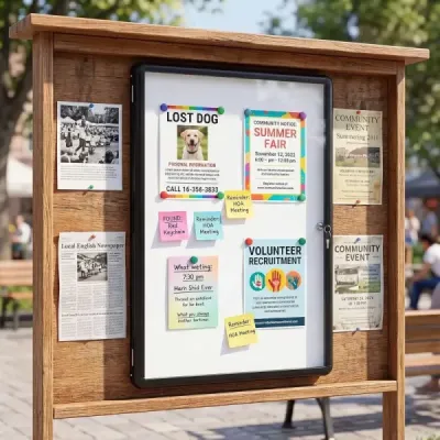 Uzamykatelná vitrína s informačním panelem, s magnetickou a popisovatelnou zadní stěnou, 84 x 54 cm, černá