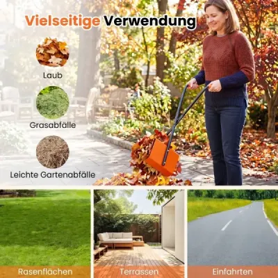 Chytač listí s rukojetí dlouhou 92 cm, sběrač listí se širokým plastovým pádlem a ergonomickou rukojetí