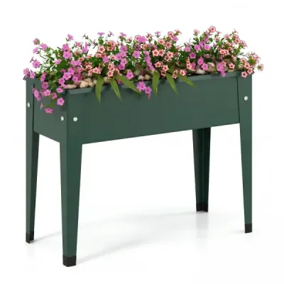 Kovový vyvýšený záhon, do 20 kg, 60 x 27 x 45 cm, květináč s drenážními otvory