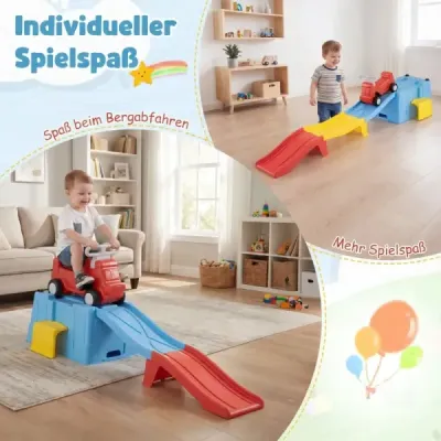 Dětská horská dráha s rozkládací funkcí Up & Down, modrá + žlutá + červená