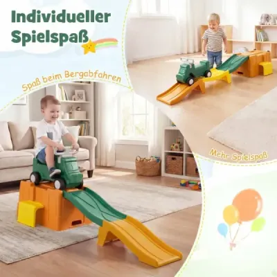 Dětská horská dráha s rozkládací funkcí Up & Down, zelená + žlutá + oranžová