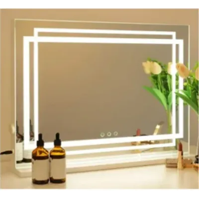 Kosmetické zrcadlo s LED osvětlením, 3 barevnými režimy s nastavitelnou intenzitou a ovládáním Smart Touch, 80 x 14 x 62 cm