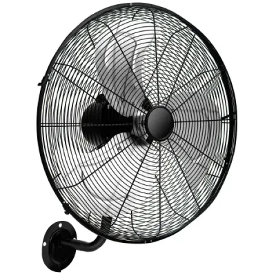 ES10330DE-BK Nástěnný ventilátor Ø56 cm Oscilační ventilátor pro sklady skleníky dílny terasy a sklepy černý SKLADEM
