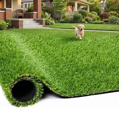 20 mm umělý trávník pro venkovní použití, zelený, s drenážním systémem, v přírodním vzhledu, 100 x 500 cm