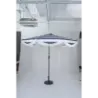 Slunečník Ø 278 cm Plážový slunečník Sklápěcí s klikou Balkónový slunečník s třásněmi Zahradní slunečník