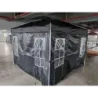 Skládací altán 300 x 300 cm, výškově nastavitelný altán se 4 odnímatelnými bočními panely, černý