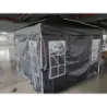 Skládací altán 300 x 300 cm, výškově nastavitelný altán se 4 odnímatelnými bočními panely, šedý