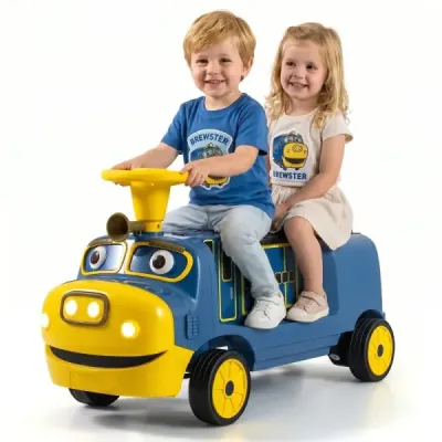 Dětské elektrické autíčko 12V, elektrické odrážedlo se 2 sedadly a 2 motory, 95 x 41 x 51 cm, modré