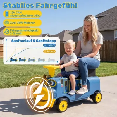 Dětské elektrické autíčko 12V, elektrické odrážedlo se 2 sedadly a 2 motory, 95 x 41 x 51 cm, modré