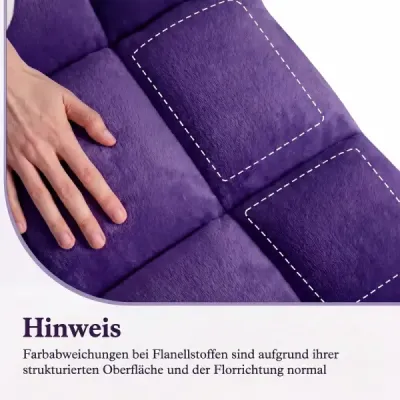 Skládací křeslo/židle s nastavitelným opěradlem a pěnou s vysokou hustotou, fialová