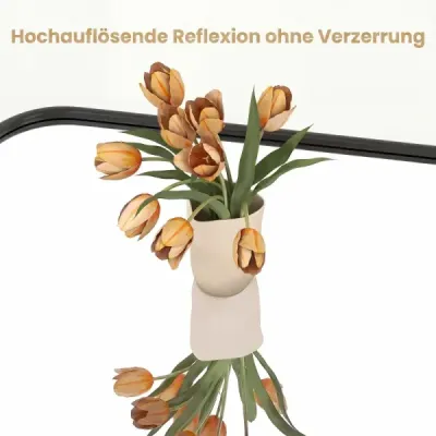 Wandspiegel Traditioneller Vintage-Barockspiegel mit Metallrahmen 76 cm x 51 cm Schwarz