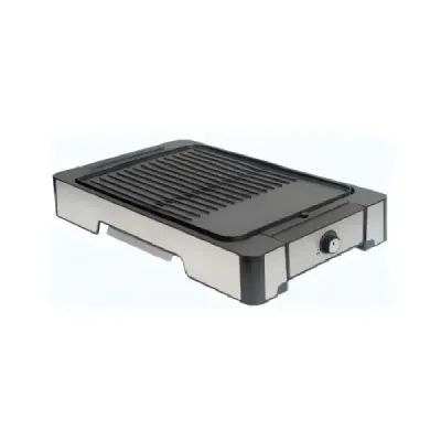 Elektrický gril Stolní gril 2300W s nepřilnavou grilovací deskou a miskou na odkapávání tuku 53 x 31 x 8,5 cm Černý
