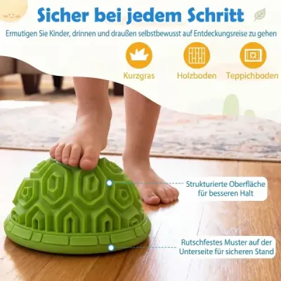 8 kusů balančních kamenů, půlkulaté míčky na jógu z PVC s protiskluzovým povrchem, pro děti od 3 let, barevné