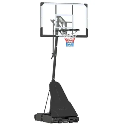 Basketbalový koš se stojanem 245–305 cm Výškově nastavitelný basketbalový systém s vracením míče