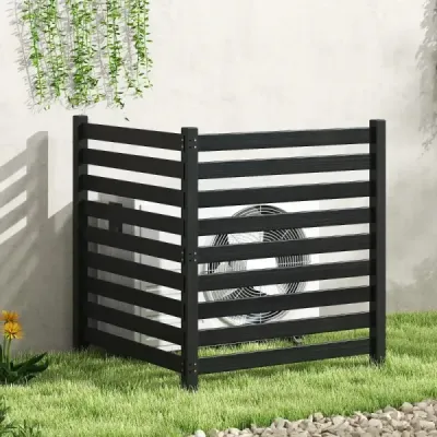 Dvoudílný zahradní plot s kovovými sloupky, plot pro ochranu soukromí, dekorativní plot na zapíchnutí, černý
