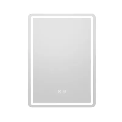 Koupelnové zrcadlo s osvětlením, LED zrcadlo se 3 barvami světla a funkcí odmlžování, 70 x 50 cm, černé