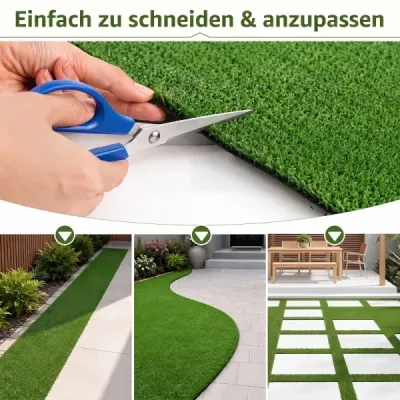 7mm umělý trávník, venkovní green, s drenážním systémem, přírodní vzhled, 100 x 500 cm