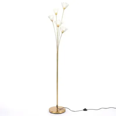 Stojací lampa ve tvaru pampelišky – moderní stojací lampa – dekorativní stojací lampa s kovovým rámem, 28 x 180 cm