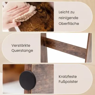 Toaletní skříňka – organizér do koupelny ve venkovském stylu s posuvnými dveřmi v designu stodolových vrat, hnědá