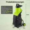 Elektrický zahradní drtič 2500 W s nožovým mechanismem pro větve do 45 mm, poměr drcení 21:1, zelená barva