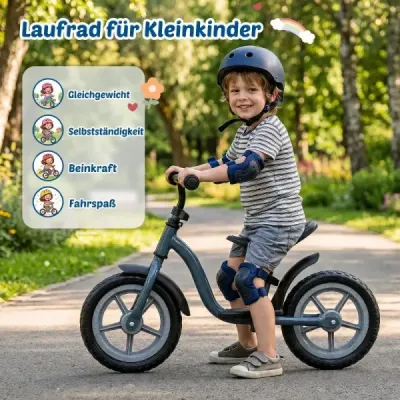 Dětské odrážedlo s vícepolohovým sedlem a řídítky pro děti od 3 let, modré