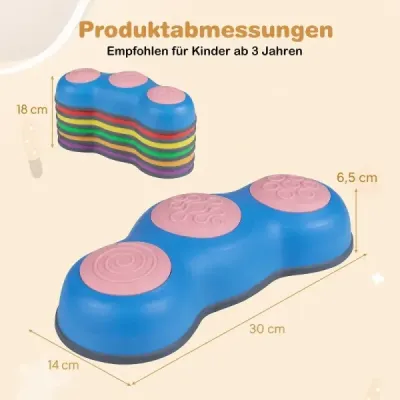 Balancovací kostky pro děti od 3 let – 6 kusů protiskluzových stohovacích kostek s polstrováním z TPE
