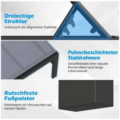 Sada 2 kusů lehátek do exteriéru, nastavitelné lehátko 64 x 198 x 67–103 cm, šedé