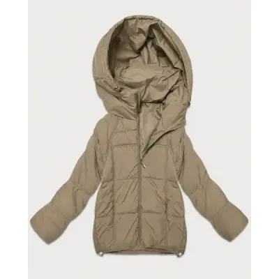 Prošívaná dámská přechodová bunda, béžová MODA6118/B6119