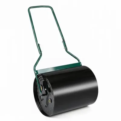 Kovový travní válec s objemem 60 litrů a šířkou válcování 50 cm. Zahradní válec s rukojetí ve tvaru U 50 x 40 x 112 cm