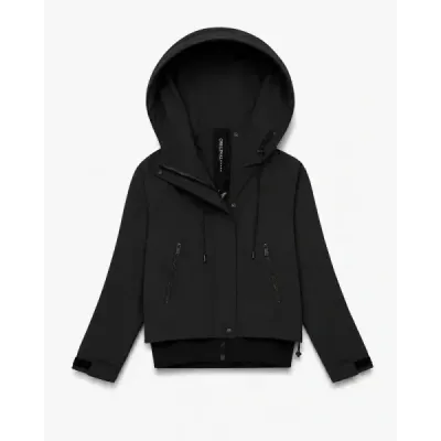 Krátká bunda s kapucí MODA6126 černá