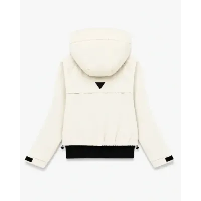 Krátká bunda s kapucí MODA6126 ecru