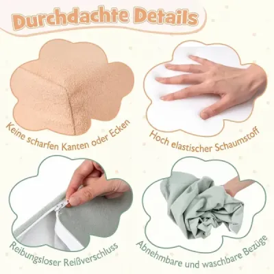 5dílná sada pěnových stavebních kostek se zaoblenými hranami pro děti od 3 let, vícebarevná