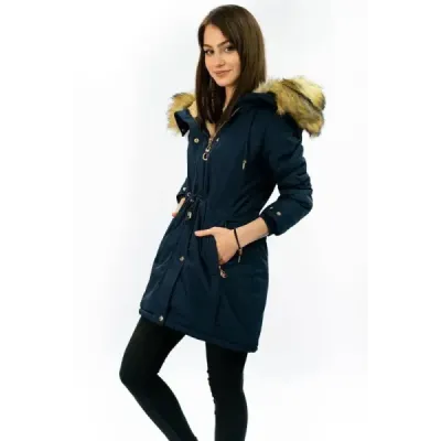 Dámská zimní bunda parka MODA165 modrá Dámská zimní bunda parka MODA165 modrá