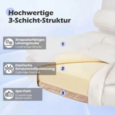 Ergonomická manažerská židle s kolečky, nastavitelná výška sedáku, opěradlo a polstrované područky, béžová