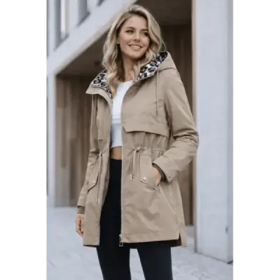 Dámská jarní bunda MODA8521 béžová