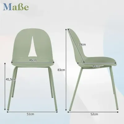 Sada 4 moderních jídelních židlí s nosností až 150 kg – ergonomické kuchyňské židle s opěrkou