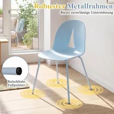 Sada 4 moderních jídelních židlí s nosností až 150 kg – ergonomické kuchyňské židle s opěrkou