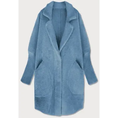 Vlněný přehoz z alpaky v barvě ice blue (7108)