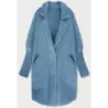 Vlněný přehoz z alpaky v barvě ice blue (7108)