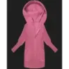 Alpaková bunda s kapucí, špinavě růžová MODA19905