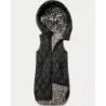 Tenká oboustranná vesta bez rukávů, černá s leopardím vzorem MODA6065